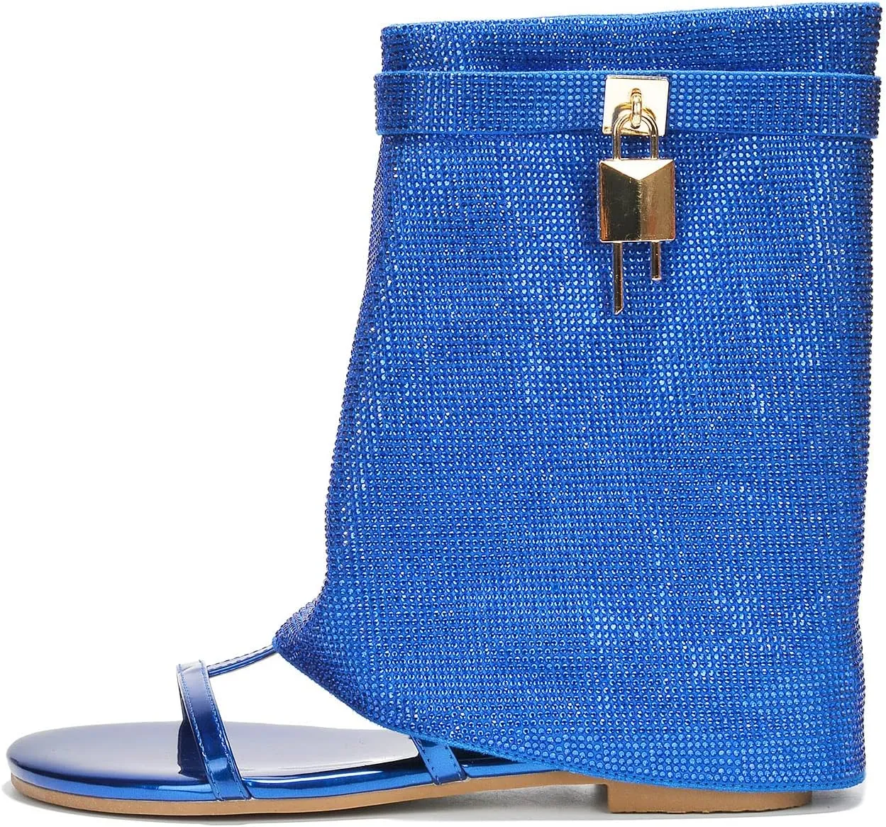 Carami Round Toe Fold Over Flat Sandals (Carami)