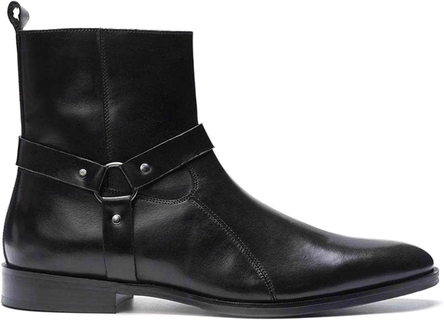 Carlos Santana Harley Harness Boots for Men | Rugged Western Style | Full Grain Calfskin Leather | Rubber Outsole | Ortholite Leather Footbed | Full Leather Lining | YKK Zipper