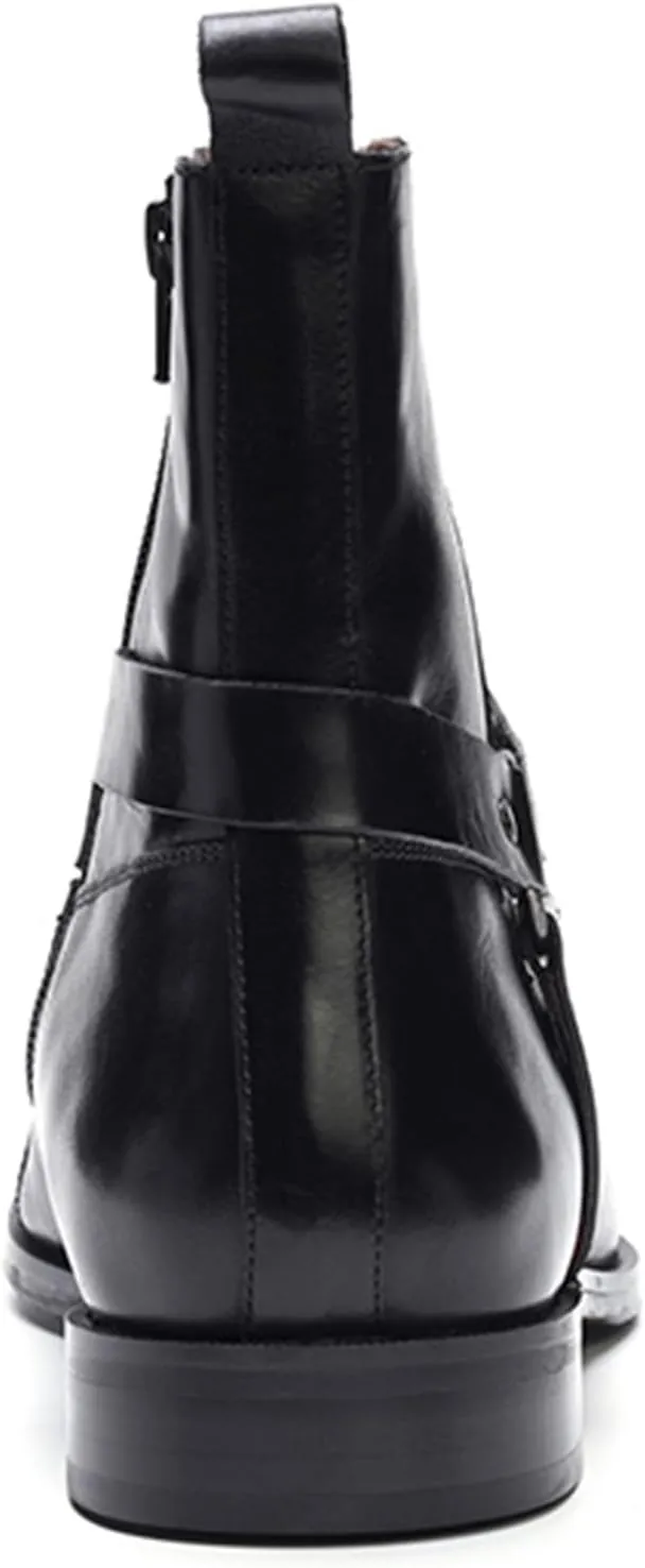 Carlos Santana Harley Harness Boots for Men | Rugged Western Style | Full Grain Calfskin Leather | Rubber Outsole | Ortholite Leather Footbed | Full Leather Lining | YKK Zipper