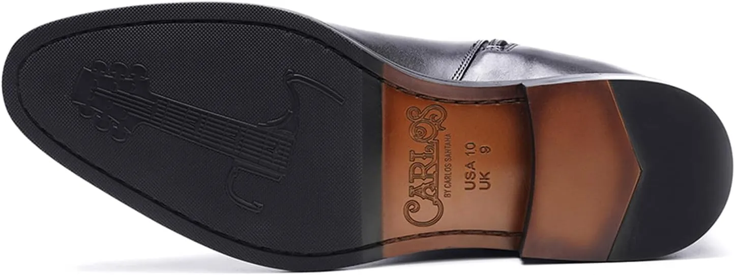 Carlos Santana Harley Harness Boots for Men | Rugged Western Style | Full Grain Calfskin Leather | Rubber Outsole | Ortholite Leather Footbed | Full Leather Lining | YKK Zipper