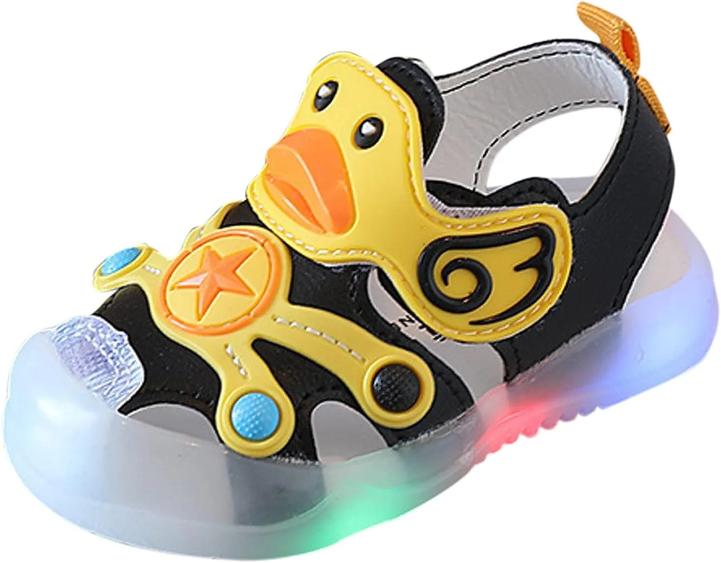 Cartoon Lights up Sandals for Toddler Baby Infant Lightweight Trendy Non Slip Flat Shoes Barefoot Casual Sandals
