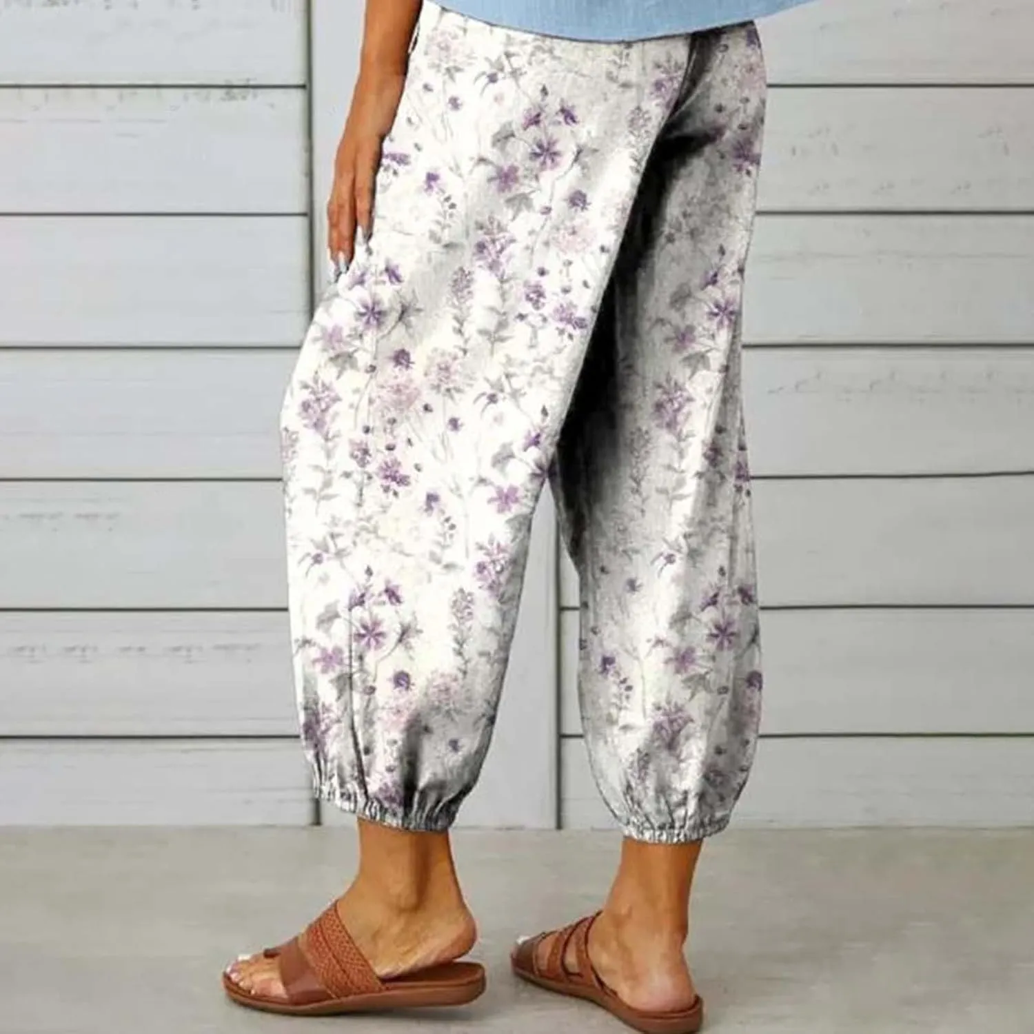 Casual Linen Pants for Women Wide Leg Long Pant Trousers with Pocket Comfy Casual Linen Clothes Women Linen for Women