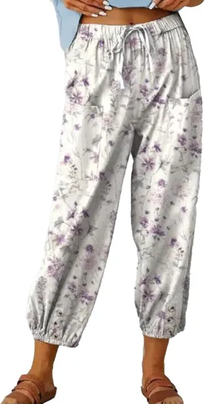 Casual Linen Pants for Women Wide Leg Long Pant Trousers with Pocket Comfy Casual Linen Clothes Women Linen for Women