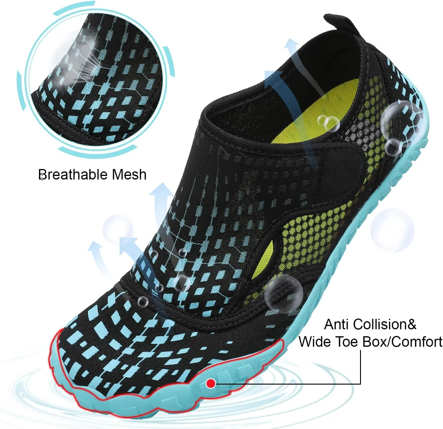 Centipede Demon Swim Water Shoes for Women Men Quick Dry Barefoot Aqua Sneakers Shoe for Beach Hiking Diving Boating River Outdoor Water Sports