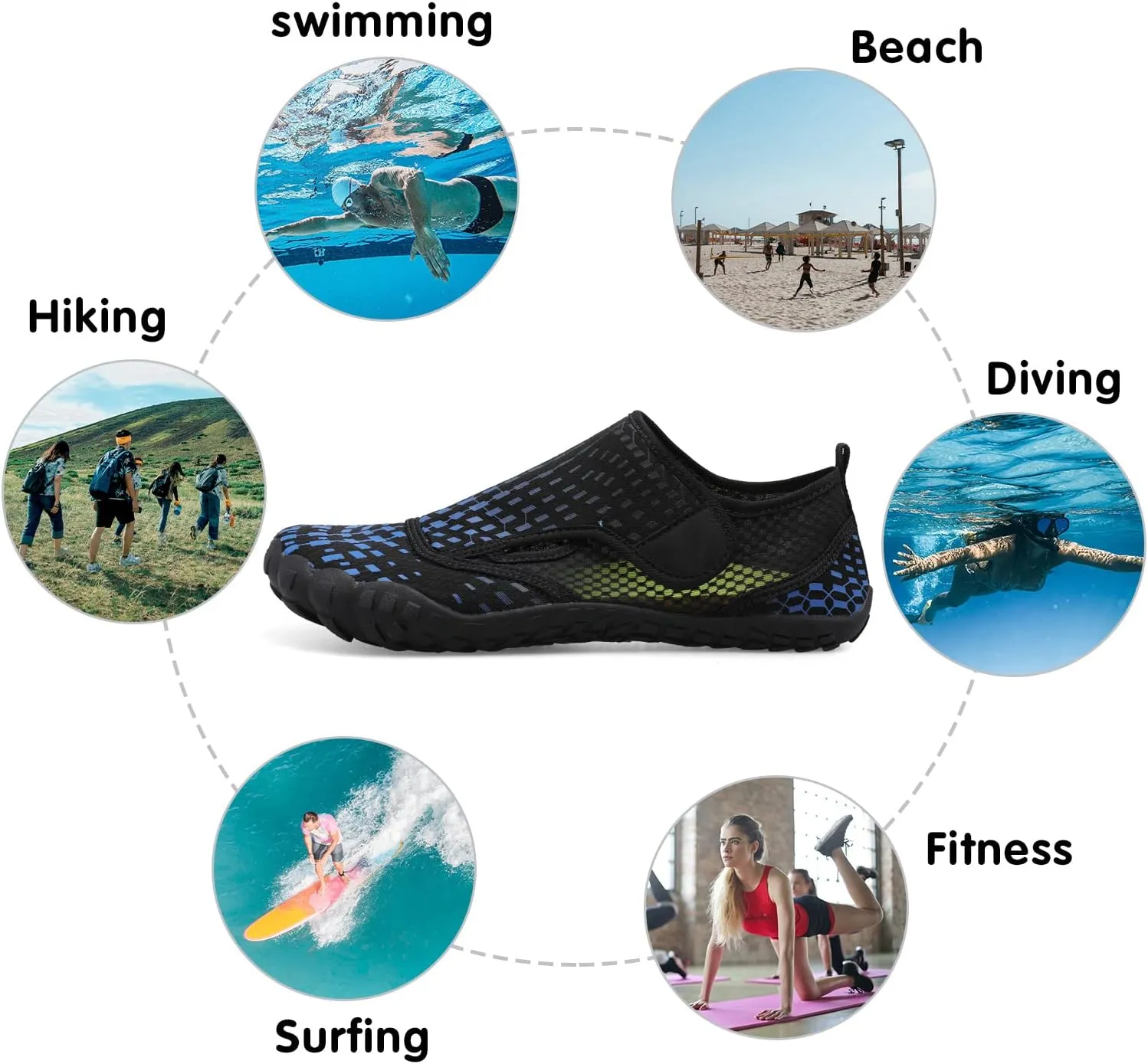 Centipede Demon Swim Water Shoes for Women Men Quick Dry Barefoot Aqua Sneakers Shoe for Beach Hiking Diving Boating River Outdoor Water Sports