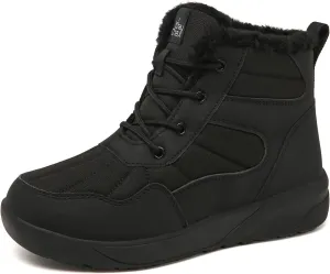 ChayChax Women's Winter Snow Boots with Fur Lined Lightweight Ankle Booties Anti Slip Comfortable Warm Winter Shoes