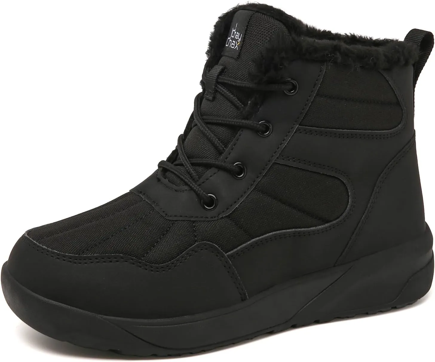 ChayChax Women's Winter Snow Boots with Fur Lined Lightweight Ankle Booties Anti Slip Comfortable Warm Winter Shoes
