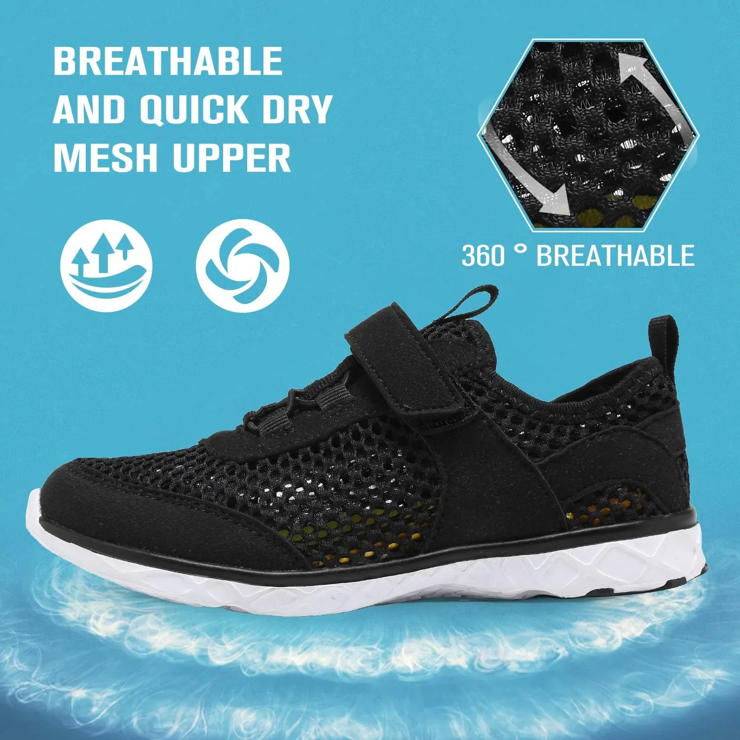 CIOR Boys & Girls Water Shoes Aqua Shoes Swim Shoes Athletic Sneakers Lightweight Sport Shoes(Toddler/Little Kid/Big Kid)