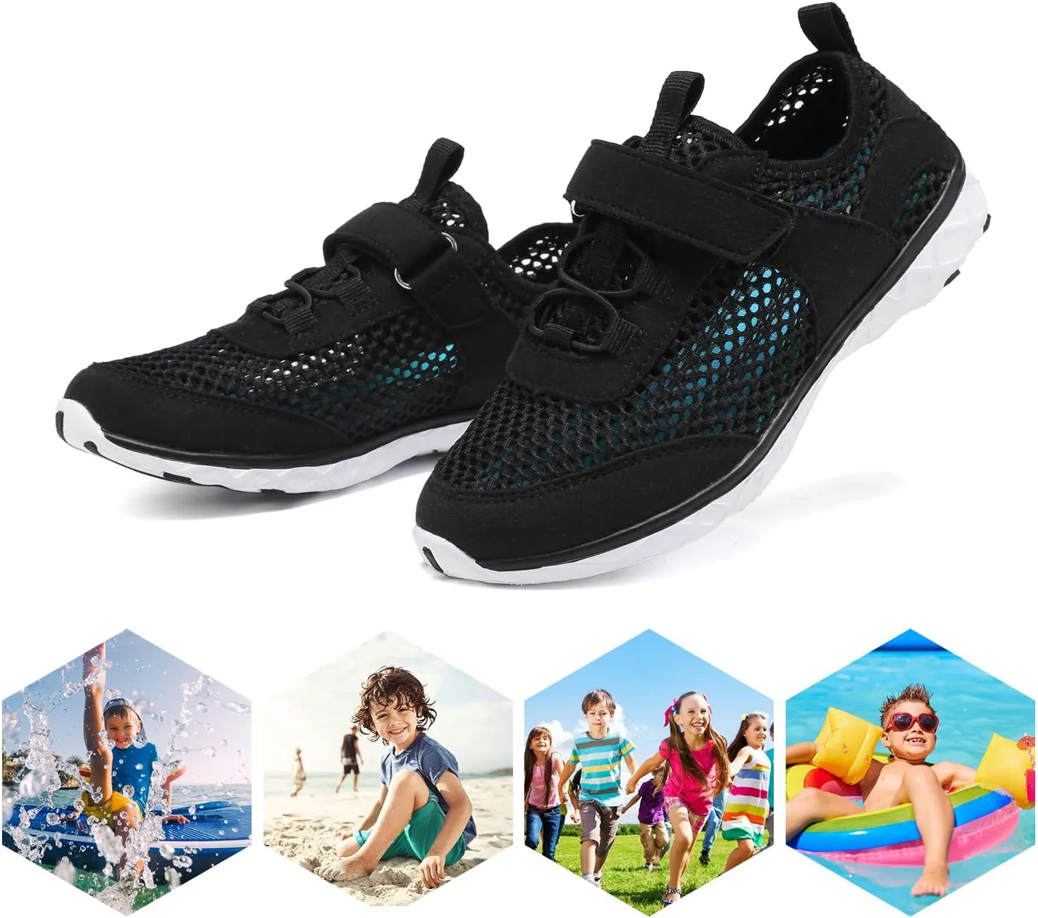 CIOR Boys & Girls Water Shoes Aqua Shoes Swim Shoes Athletic Sneakers Lightweight Sport Shoes(Toddler/Little Kid/Big Kid)