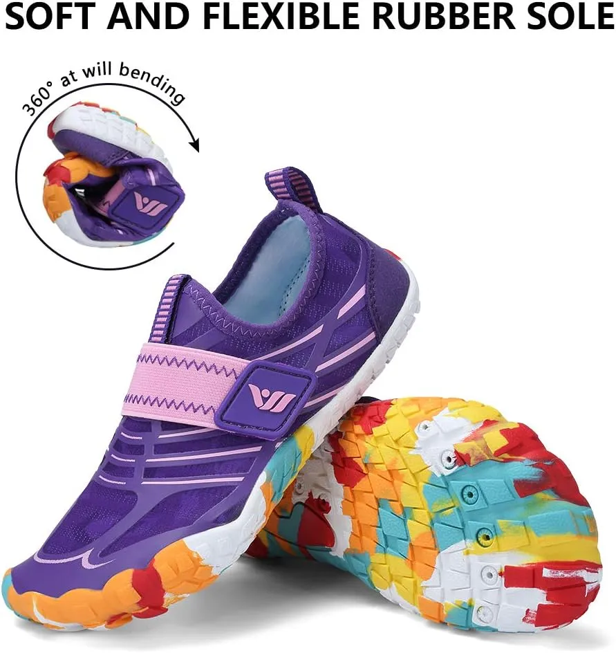CIOR Kids Boys & Girls Water Shoes Sports Aqua Athletic Sneakers Lightweight Sport Fast Dry Shoes(Toddler/Little Kid/Big Kid)