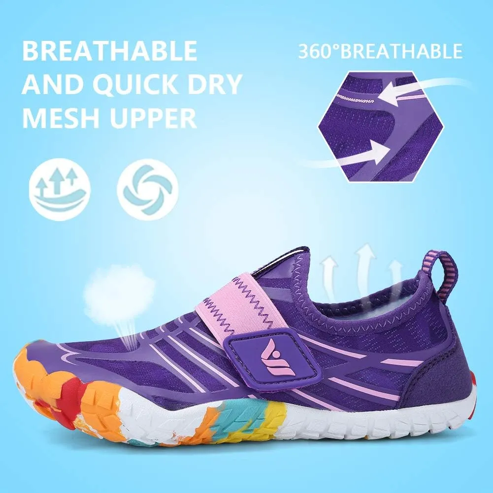 CIOR Kids Boys & Girls Water Shoes Sports Aqua Athletic Sneakers Lightweight Sport Fast Dry Shoes(Toddler/Little Kid/Big Kid)