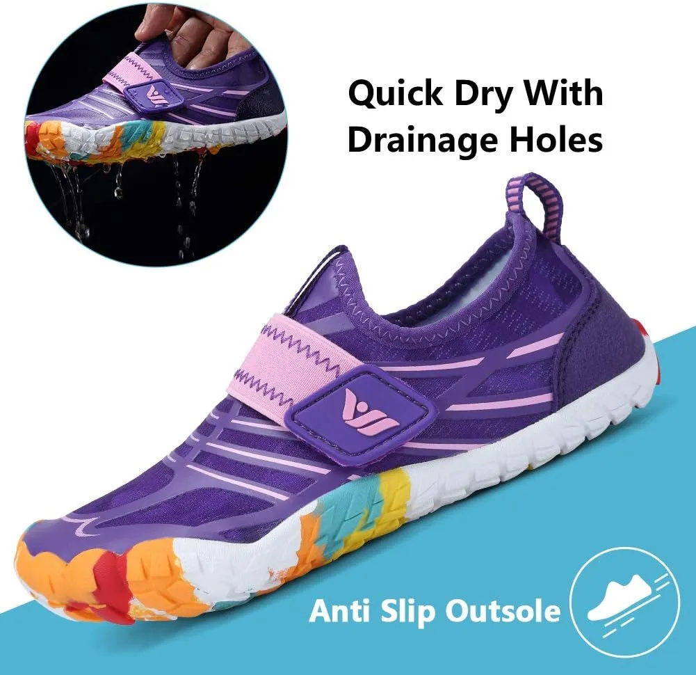 CIOR Kids Boys & Girls Water Shoes Sports Aqua Athletic Sneakers Lightweight Sport Fast Dry Shoes(Toddler/Little Kid/Big Kid)