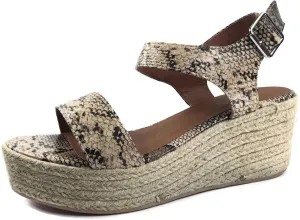 City Classified Womens Wedge Espadrilles Jute Rope Trim Ankle Strap Open Toe Sandals
