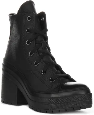 Converse A06145C Men's Chuck 70 De Luxe Heel Leather Heeled Ankle Boots