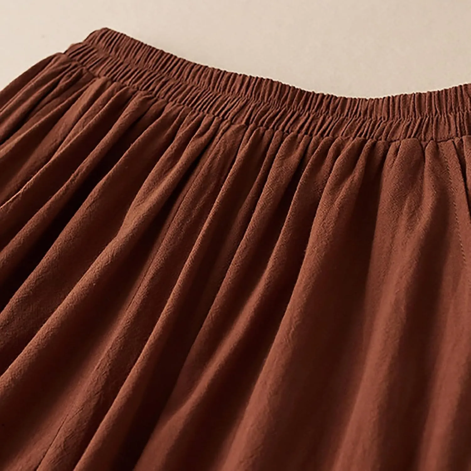 Cotton Clothes for Women Women's Linen Pants Loose Slimming Elastic Waist Wide Leg Ropa De Lino para Mujer De Verano