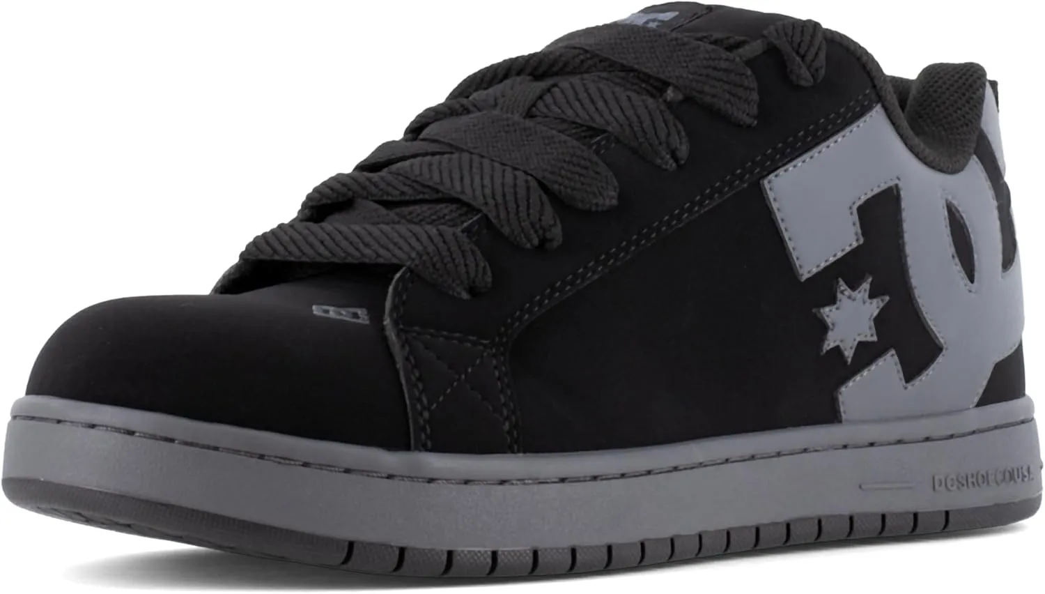 DC Men's Court Graffik Work Black and Grey Composite Toe Boots Construction Shoe