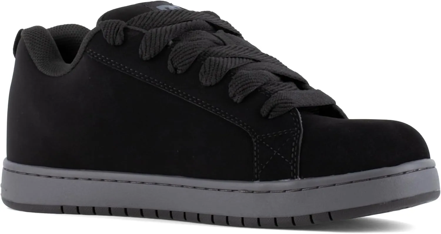 DC Men's Court Graffik Work Black and Grey Composite Toe Boots Construction Shoe