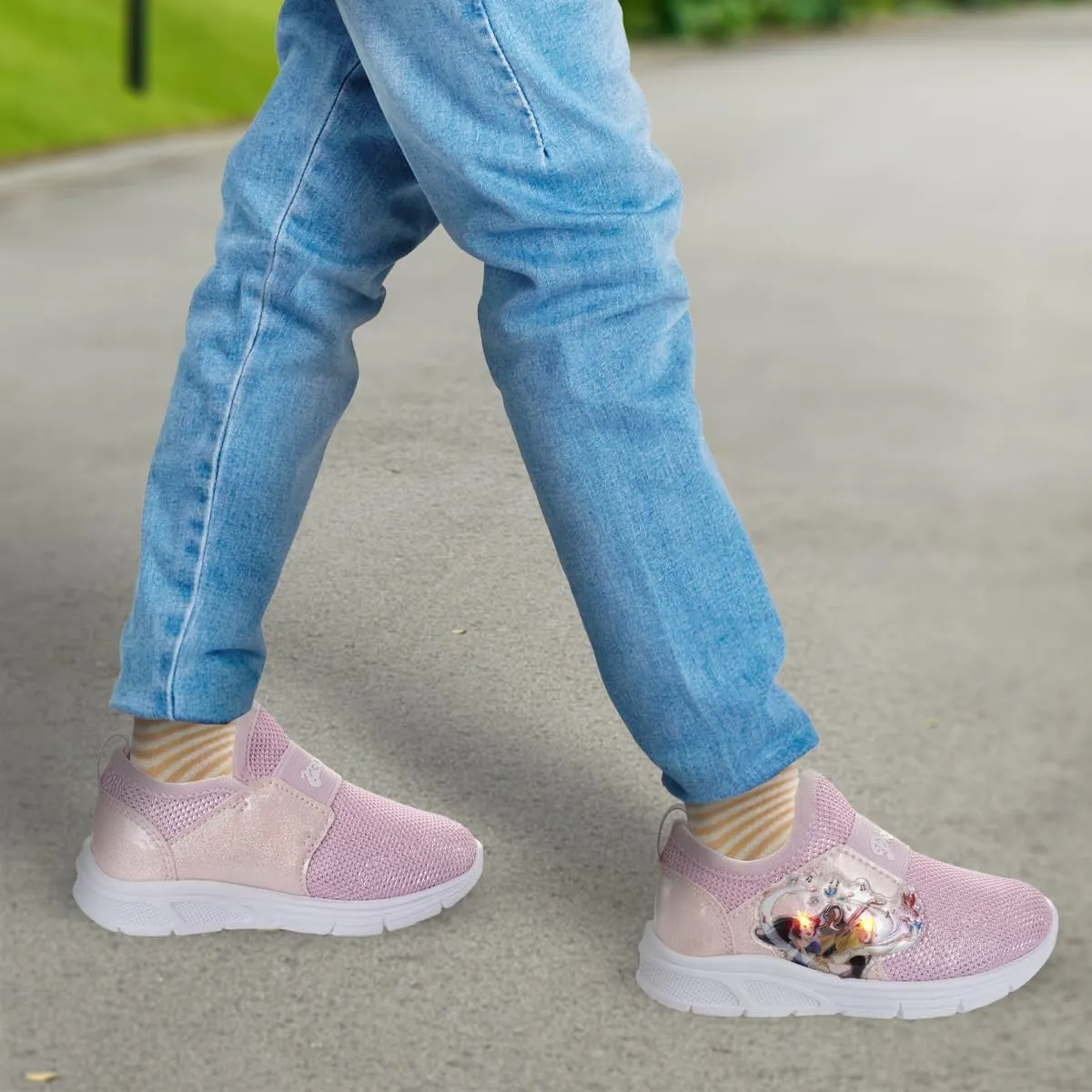 Disney Girls Princess Characters Light Up Laceless Shoes (Toddler/Little Girl)
