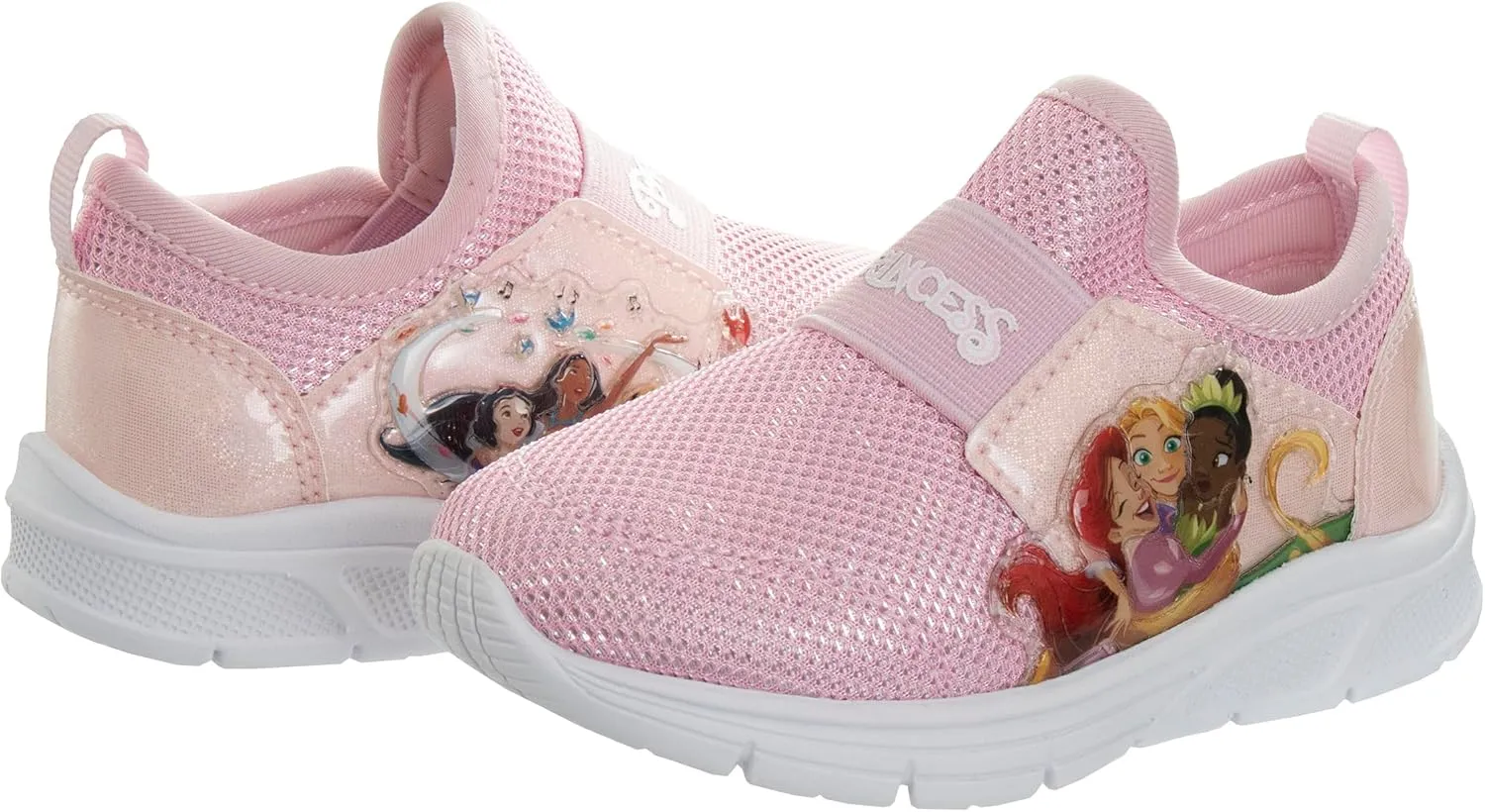 Disney Girls Princess Characters Light Up Laceless Shoes (Toddler/Little Girl)