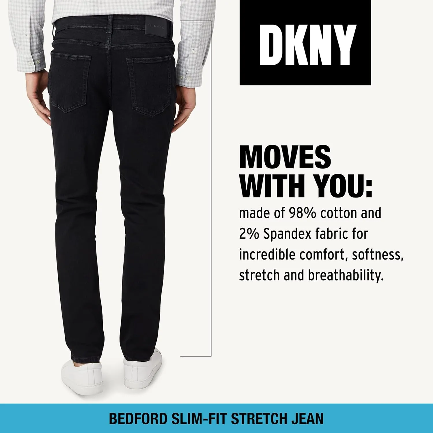 DKNY Men's Jeans - Bedford Stretch Denim Slim Fit Jeans for Men