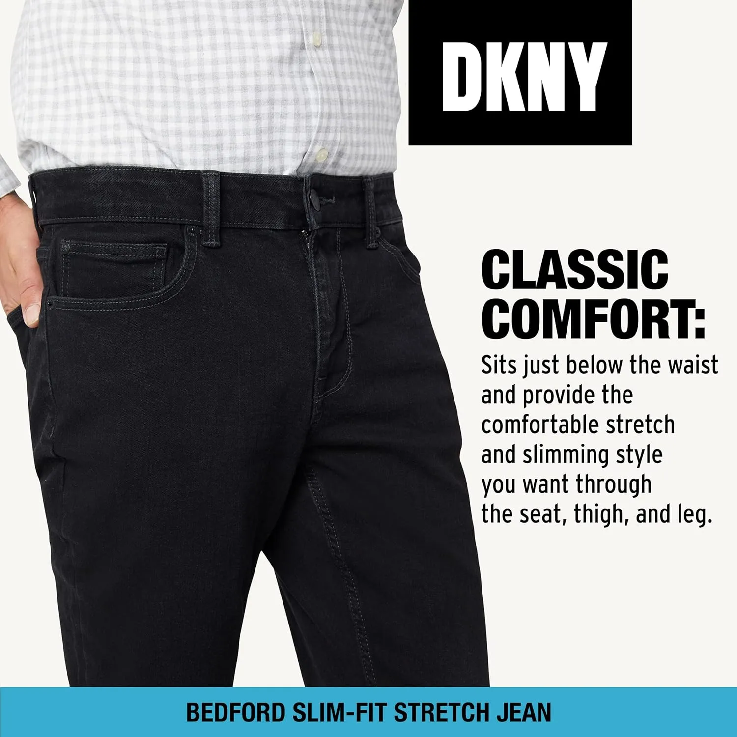 DKNY Men's Jeans - Bedford Stretch Denim Slim Fit Jeans for Men