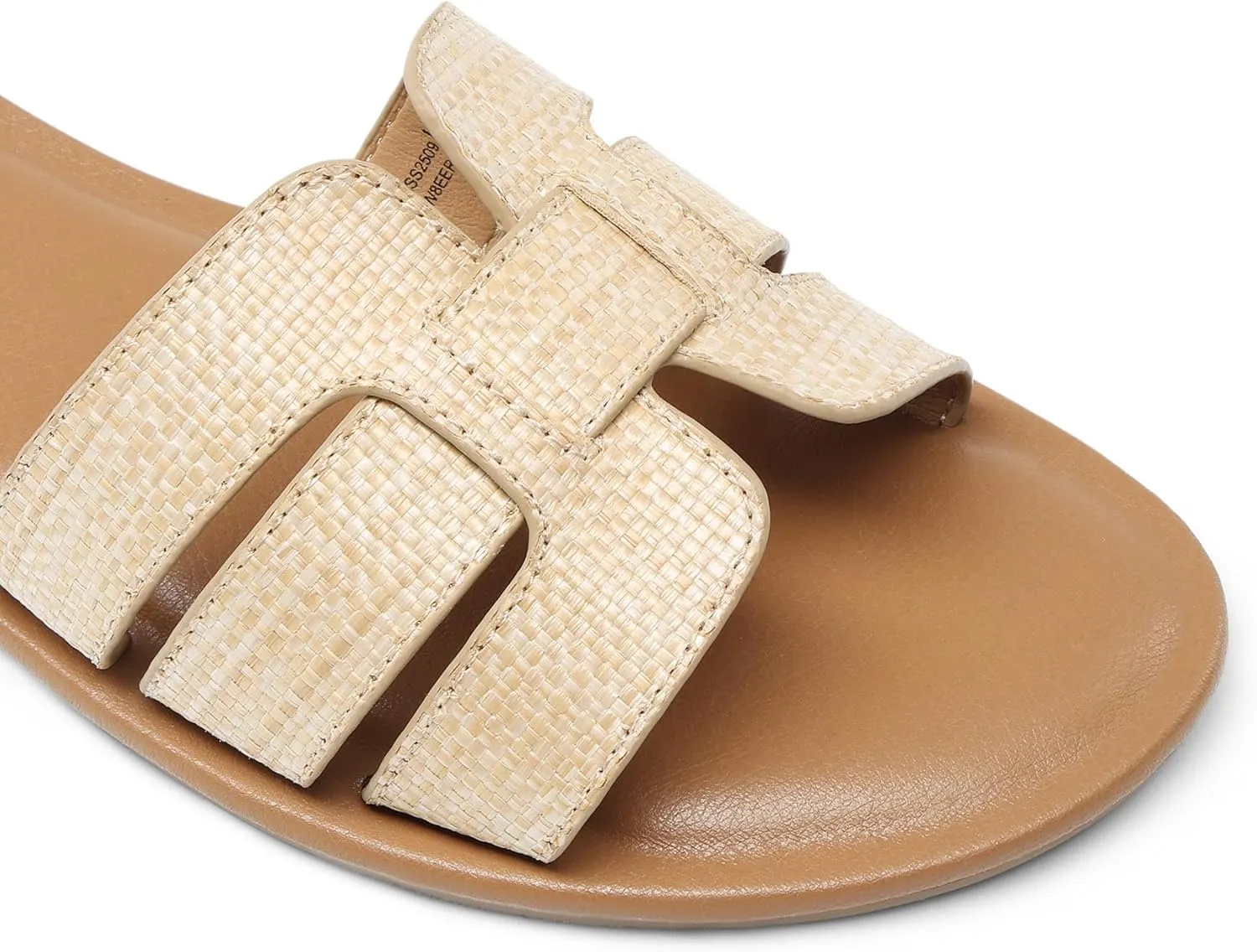 DREAM PAIRS Women's Dressy Slide Sandals Slip-on Open Round Toe Flat Sandals Fashion Casual Comfortable Summer Beach Walking Slides