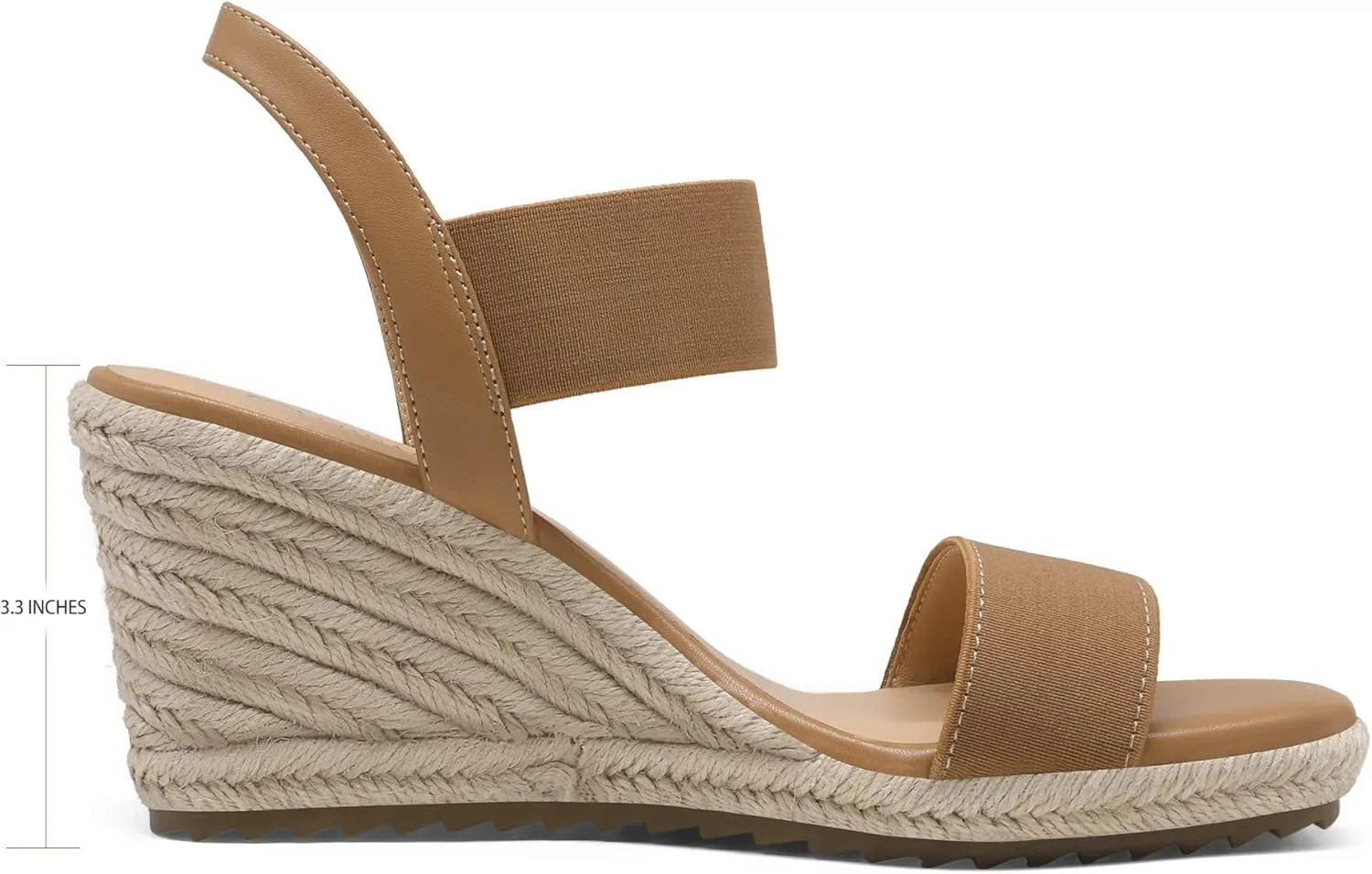 DREAM PAIRS Womens Open Toe Espadrilles Dressy Platform Sandals Slip on Elastic Ankle Strap Wedges Sandals