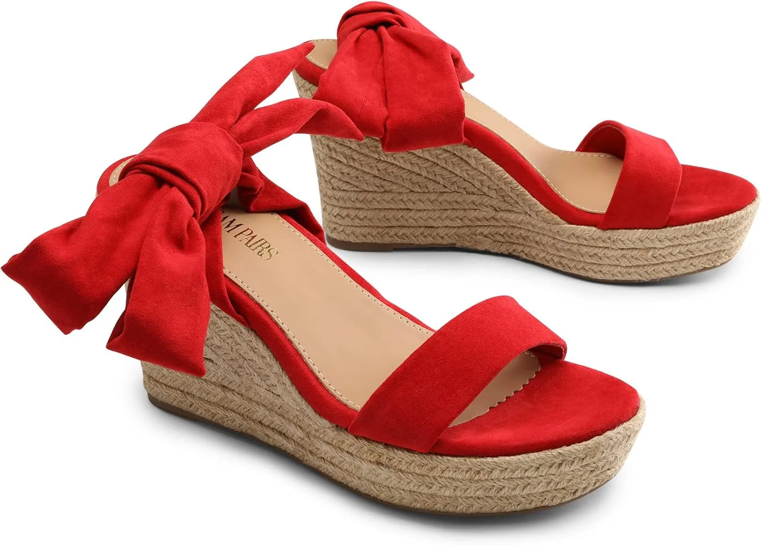 DREAM PAIRS Womens Open Toe Espadrilles Wedges Tie Lace Up Cute Ankle Strap Platform Sandals Dressy Shoes