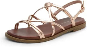 DREAM PAIRS Women's Sandals Cross Strappy Gladiator Dress Flat Sandals Daily Casual Comfortable Summer Shoes