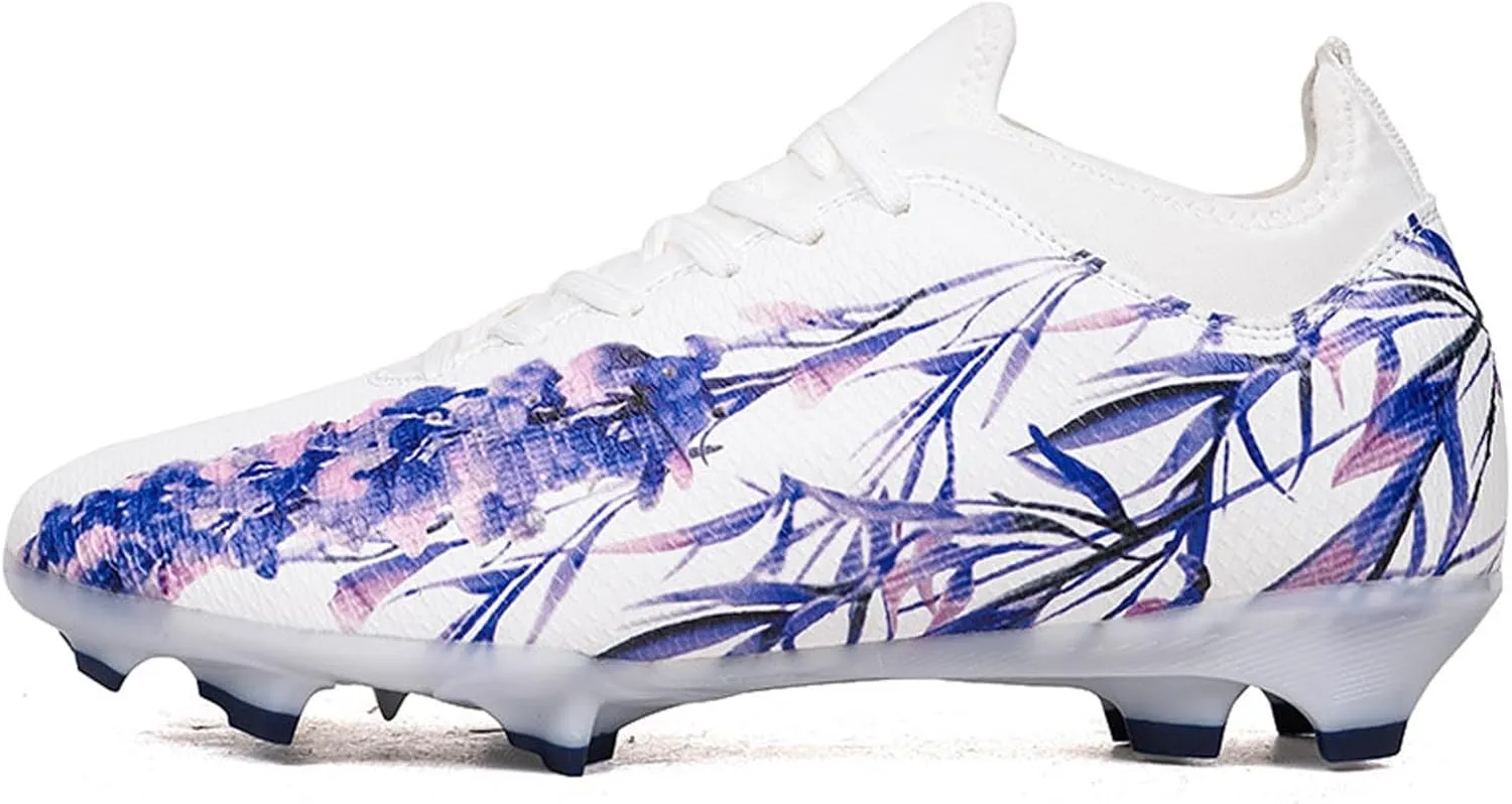 Eliogn Men's Turf Soccer Cleats Athletic Firm Ground High-Top Football Boots