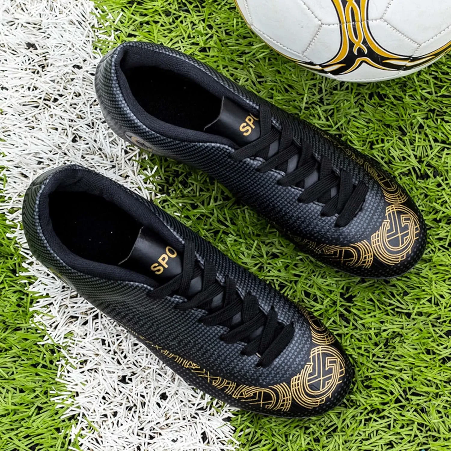 Eliogn Men's Turf Soccer Cleats Youth Athletic Firm Ground Football Boots