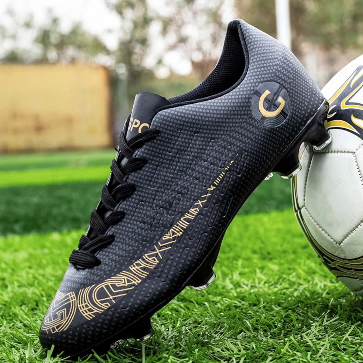 Eliogn Men's Turf Soccer Cleats Youth Athletic Firm Ground Football Boots