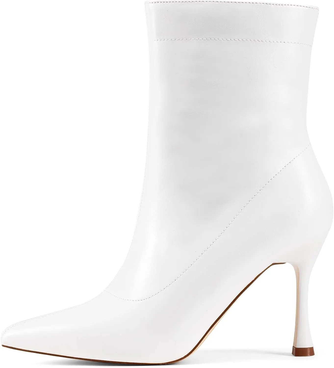 Elisabet Tang Ladies Dress Ankle boots 3.5IN Pointed toe - Mid Heel Stiletto Work Booties for Women Trendy Short Boots