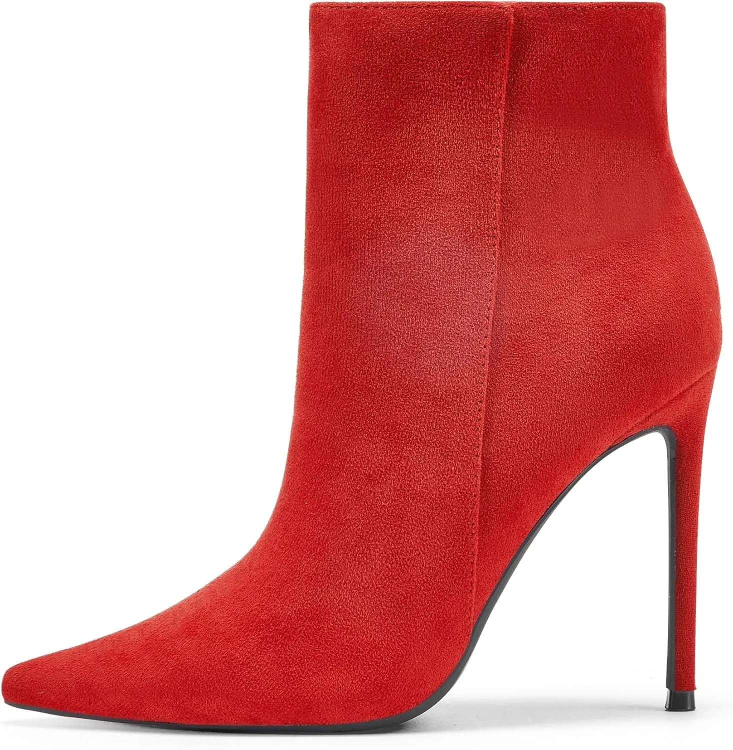 Elisabet Tang Women Heeled Ankle Booties,Sexy Pointed Toe 4 inch Stiletto High Heel Fashion Ankle & Booties with Side Zipper High Heel Boots Dress Evening Party Boots Shoes