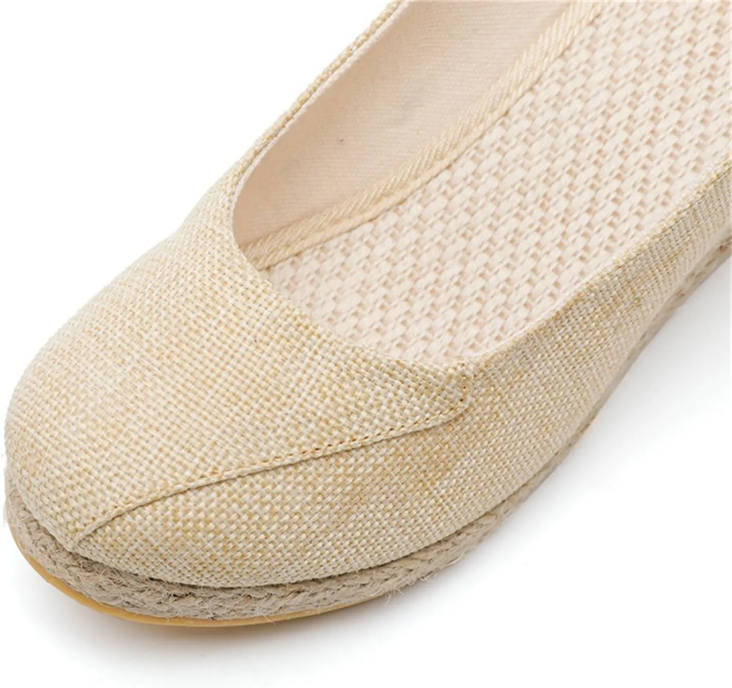 Espadrilles Wedges for Women 2025 Comfortable Slip On Espadrilles Closed Pointed Toe Canvas Wedges for All Occasions: Casual, Work, Party