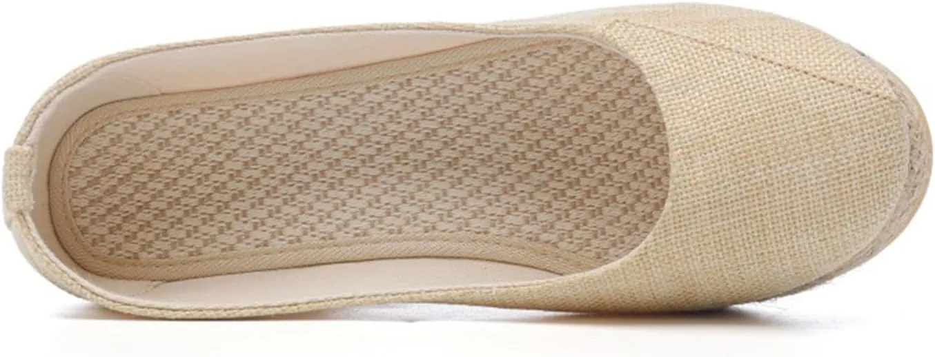 Espadrilles Wedges for Women 2025 Comfortable Slip On Espadrilles Closed Pointed Toe Canvas Wedges for All Occasions: Casual, Work, Party