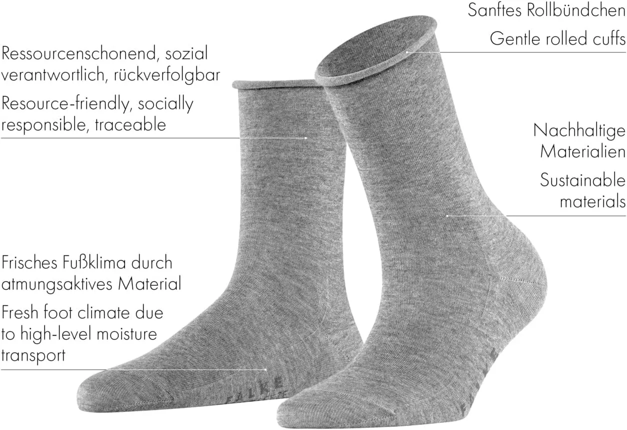 FALKE Women's Active Breeze Socks, Breathable, Cooling, Sustainable Lyocell, Crew, Sweat Wicking, Coolmax Clothing