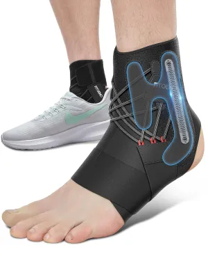 Fit Geno Ankle Brace for Sprained Ankles – Adjustable Ankle Stabilizer with Quick-Release Straps, Breathable Support for Men & Women – Reduces Swelling, Speeds Recovery