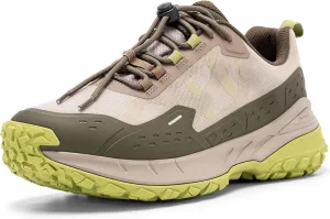FitVille Men Waterproof Hiking Shoes Extra Wide Walking Shoes Slip-Resistant Trekking Trainers All-Terrain Quick Lace Sneakers for Travel, Camping, Running