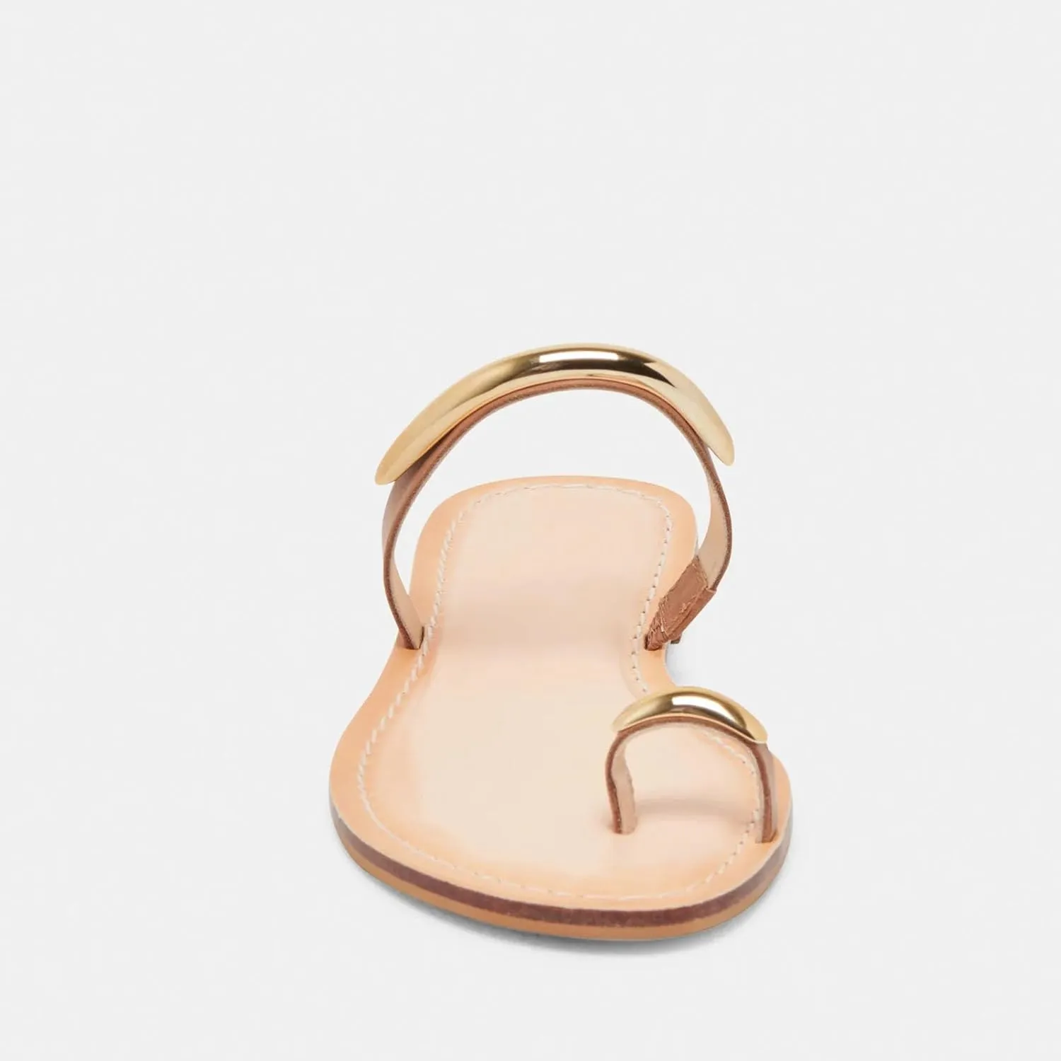 Flat Sandals for Women Metallic Toe Ring Slippers with Strap Comfortable Open Toe Summer Beach Flats Shoes