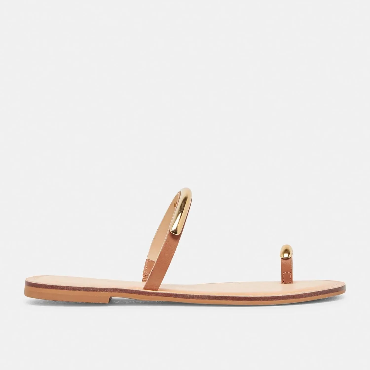 Flat Sandals for Women Metallic Toe Ring Slippers with Strap Comfortable Open Toe Summer Beach Flats Shoes