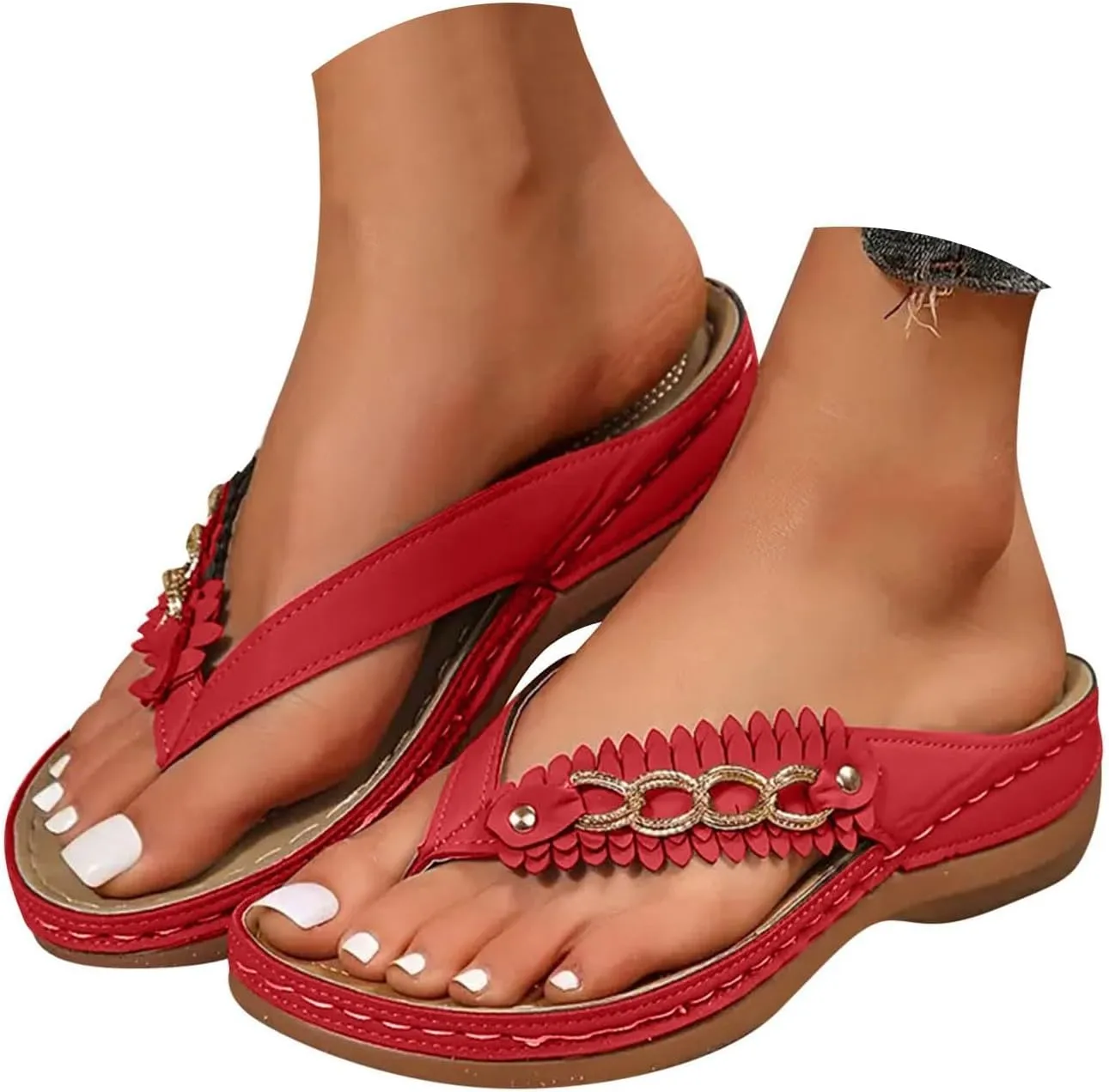 Flip Flops for Women with Arch Support Orthopedic Sandals Comfortable Thong Sandals Slippers Dressy Summer Beach Shoes