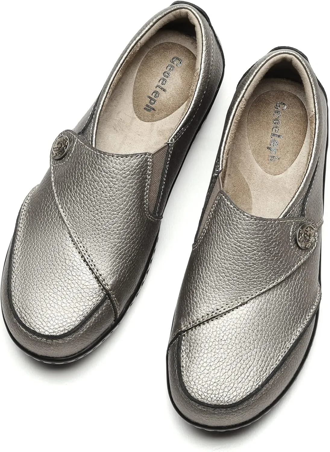 Geoeleph Women's Loafers Casual Slip-Ons Comfort Walking Flats Leather Driving Moccasins
