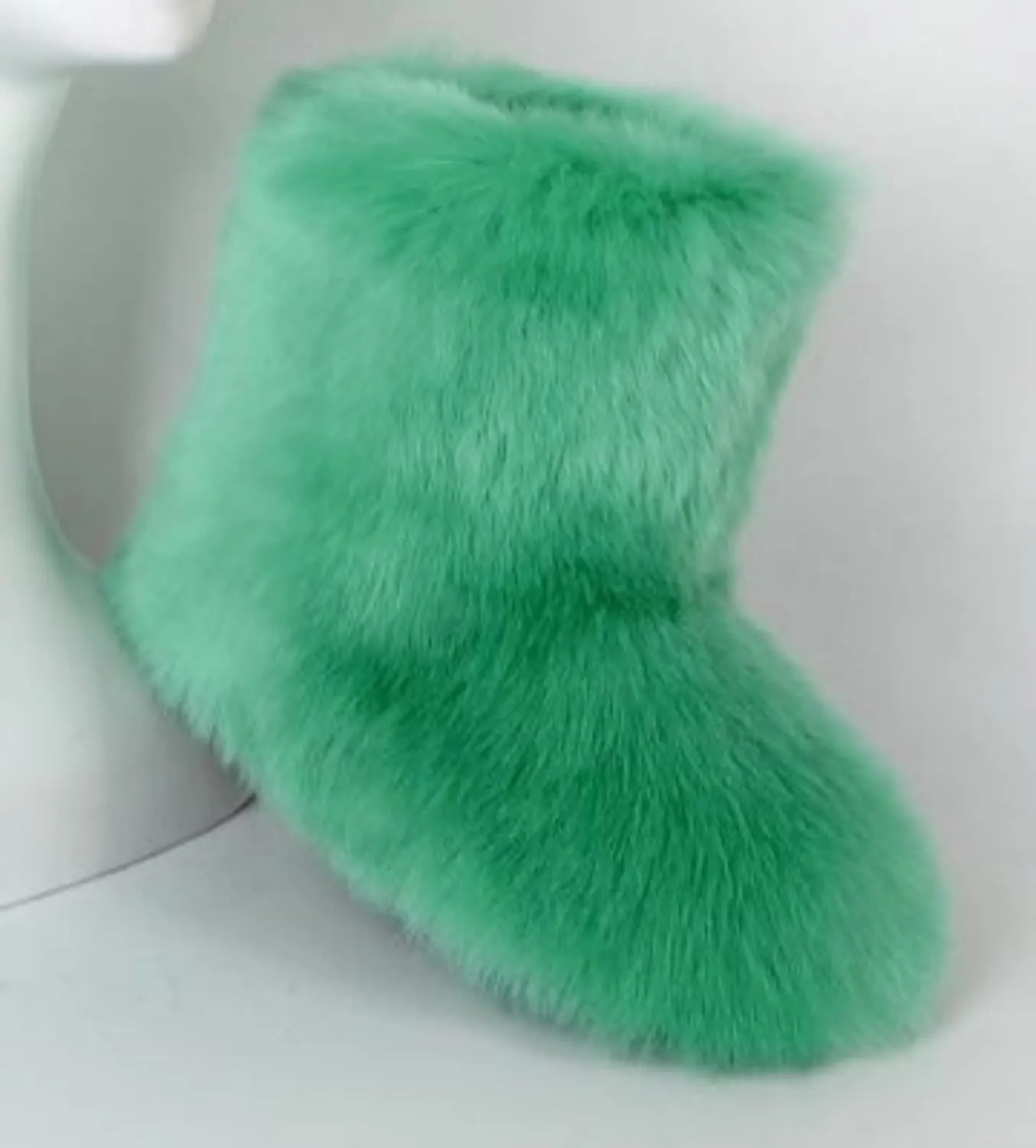 Girls Fluffy Furry Snow Boots Faux Fur Winter Warm Outdoor Boots