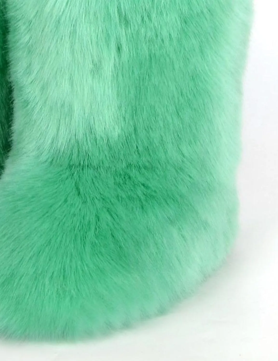 Girls Fluffy Furry Snow Boots Faux Fur Winter Warm Outdoor Boots