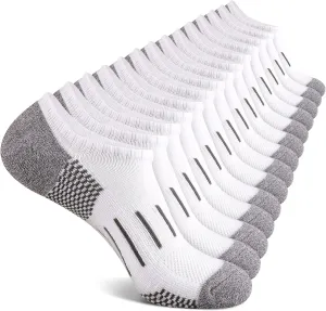 Heatuff No Show Socks Men 7 Pairs Low Cut Athletic Cushion Non Slip Breathable Socks