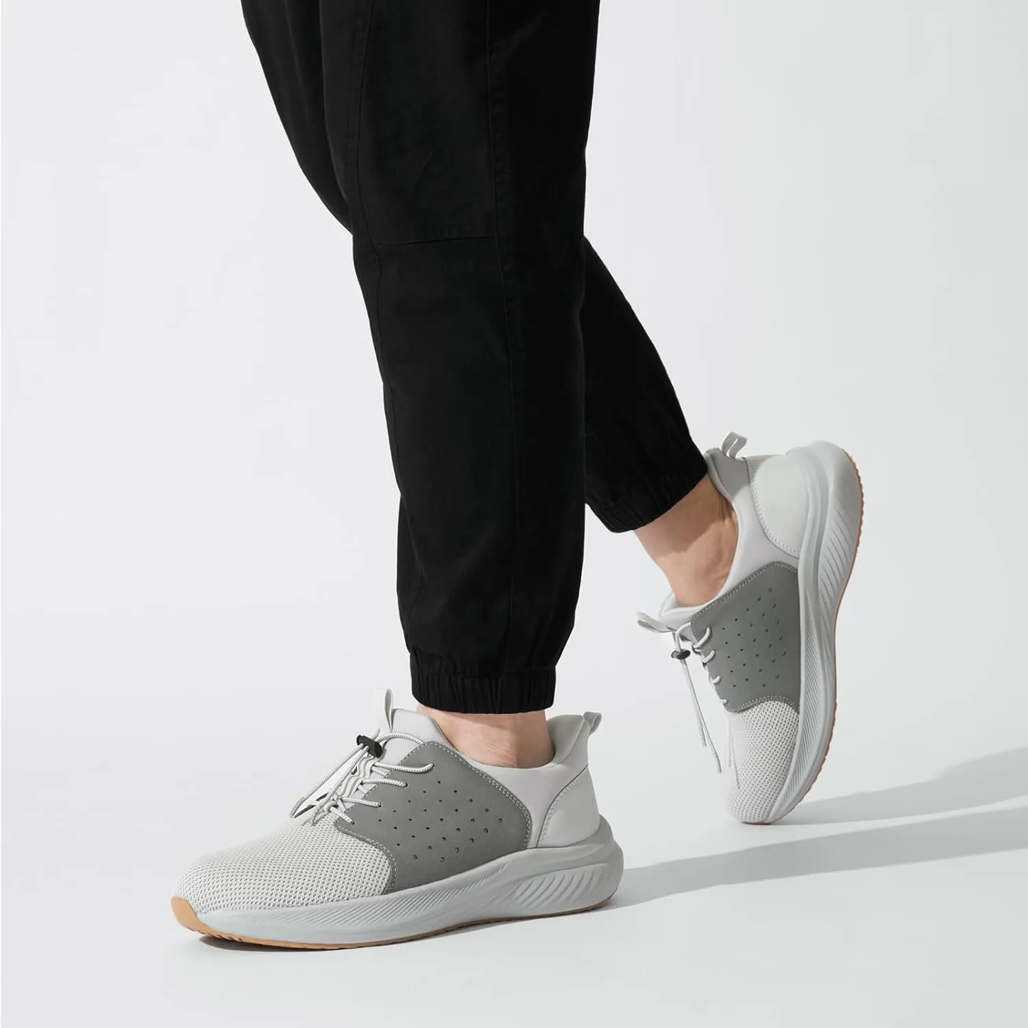 HEEZ Mens Slip On Fashion Sneakers Walking Shoes for Men Comfortable Breathable Casual Running Shoes