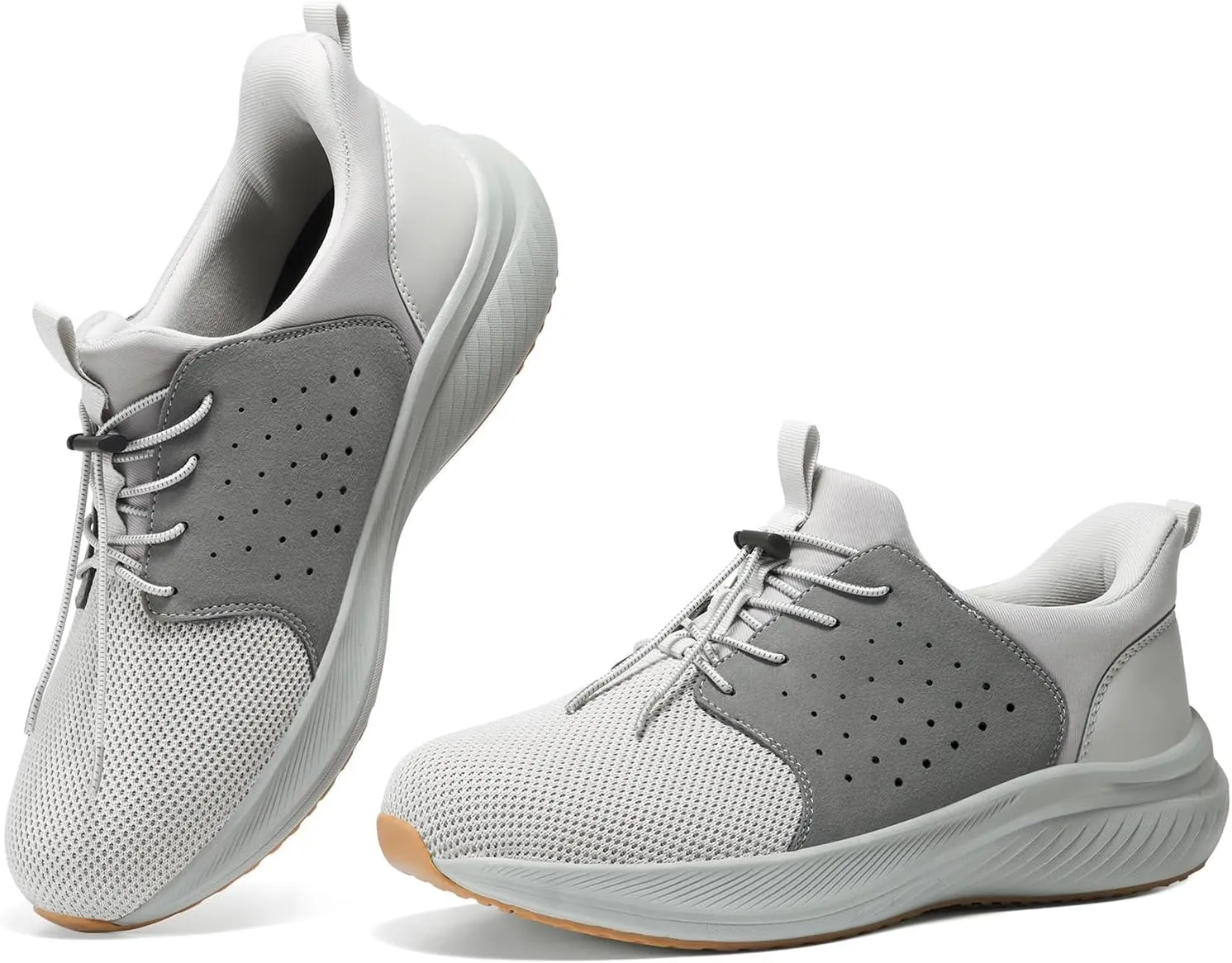 HEEZ Mens Slip On Fashion Sneakers Walking Shoes for Men Comfortable Breathable Casual Running Shoes