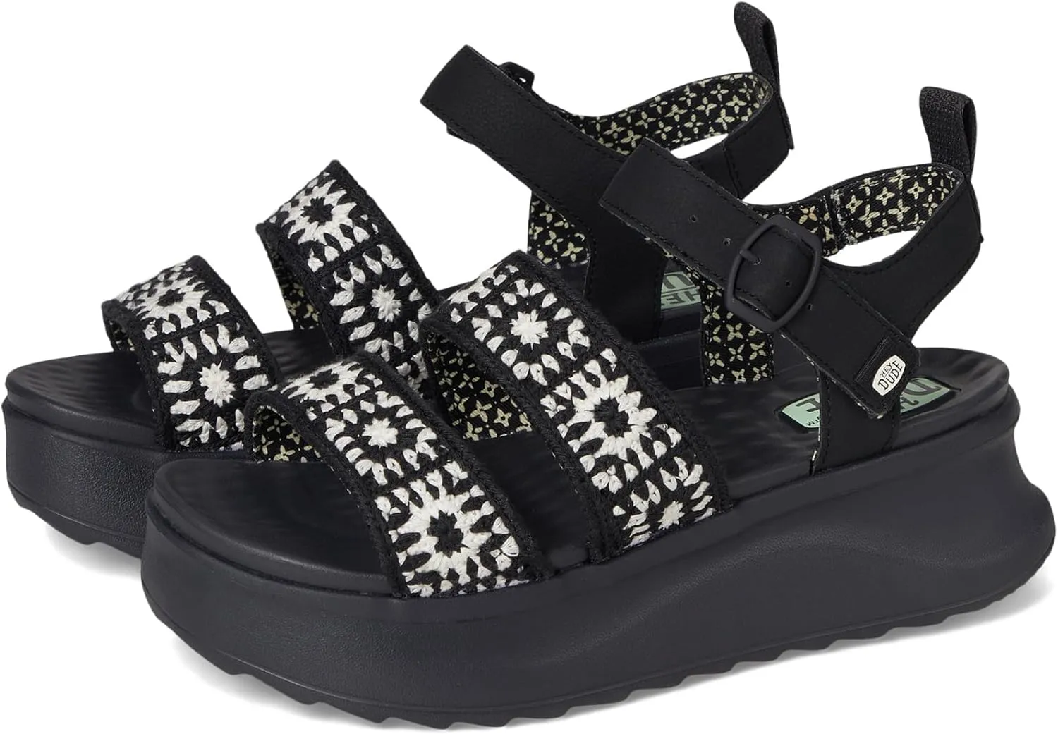 Hey Dude Women's Delray Buckle Cottage Crochet Loafer
