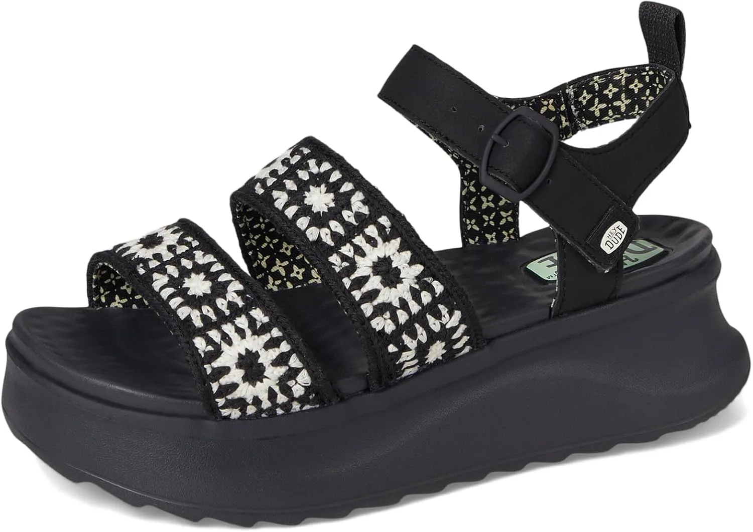 Hey Dude Women's Delray Buckle Cottage Crochet Loafer